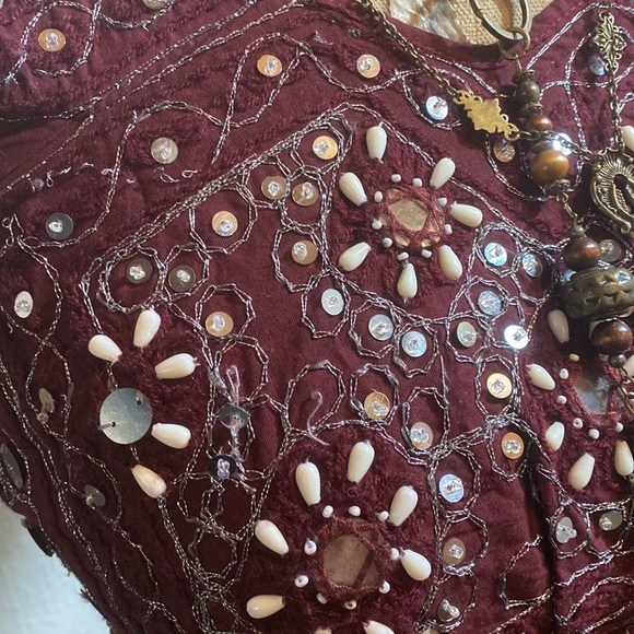 Beautiful Indian Beaded Embroidered Crop Top - Picture 2 of 6